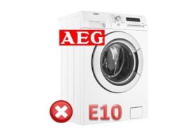 klaida E10 AEG