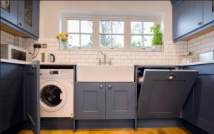Kā virtuvē paslēpt veļas mašīnu?