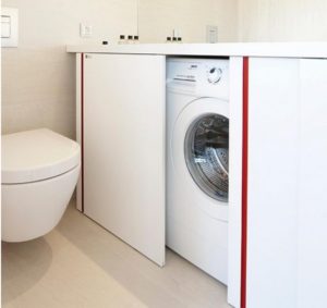 Cum să ascunzi o mașină de spălat în baie