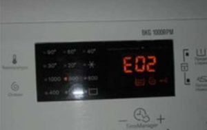 Fout E02 in een Electrolux-wasmachine