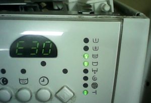 Klaida E30 Electrolux skalbimo mašinoje