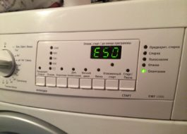 Klaida E50 Electrolux skalbimo mašinoje