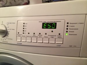Error E50 in an Electrolux washing machine