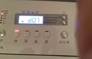 Error d07 in a Bosch washing machine