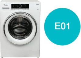 Erro E01 da máquina de lavar Whirlpool