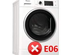 Chyba E06 práčky Whirlpool