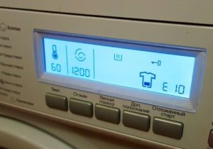 Error E10 in Zanussi washing machine