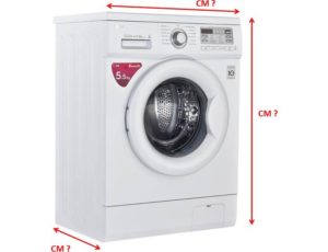 Какви са размерите на пералня LG?