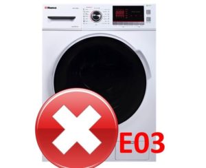 שגיאה E03 במכונת כביסה של Hansa
