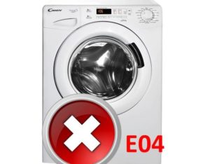 Erro E04 na máquina de lavar Candy