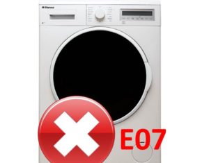 Klaida E07 Hansa skalbimo mašinoje