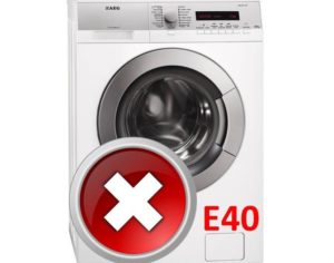 Erro E40 na máquina de lavar AEG