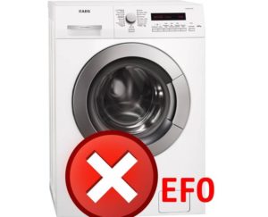 Klaida EF0 AEG skalbimo mašinoje