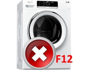 Fout F12 in Whirlpool-wasmachine