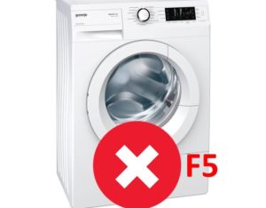 Erro F5 na máquina de lavar Gorenje