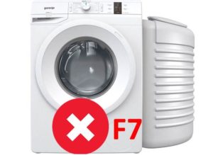 Erro F7 na máquina de lavar Gorenje