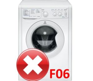 Erreur F06 sur une machine à laver Indesit