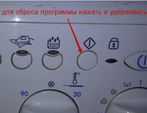 Programmet på Indesit vaskemaskinen er gået galt
