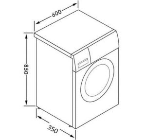 Dimensiunile unei mașini de spălat înguste Indesit