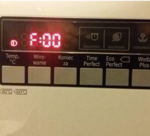 Error F00 in a Bosch washing machine