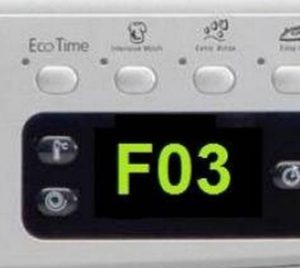Error F03 on Ariston washing machine
