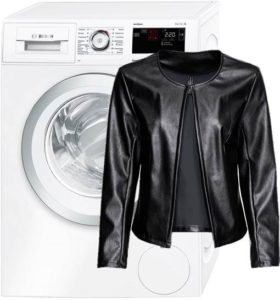 Is het mogelijk om een ​​kunstleren jas in de wasmachine te wassen?