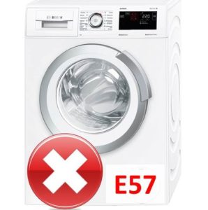 Klaida E57 Bosch skalbimo mašinoje