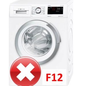 Error F12 en una lavadora Bosch