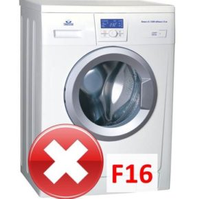Erreur F16 dans la machine à laver Atlant