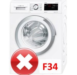 Erreur F34 dans une machine à laver Bosch