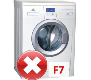 Erro F7 na máquina de lavar Atlant