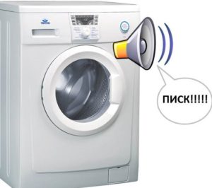 Mengapa mesin basuh Atlant berbunyi bip semasa mencuci?