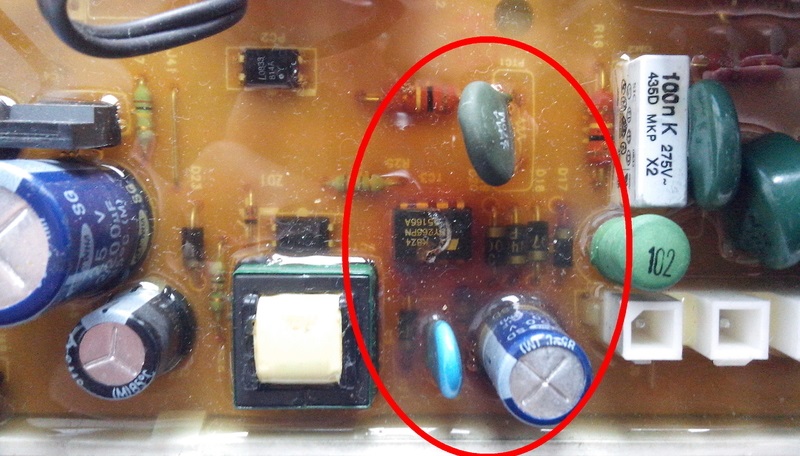 damaged control board component