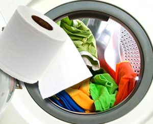 Apa yang perlu dilakukan jika anda membasuh barang dengan kertas tandas?