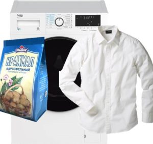 Kaip skalbimo mašinoje krakmolinti marškinius?