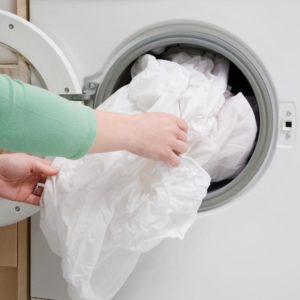 Tvätta ett påslakan i tvättmaskin