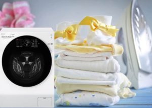 Kaip skalbimo mašinoje skalbti naujagimių vystyklus?