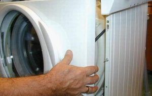 How to remove the front panel on a Bosch washing machine?
