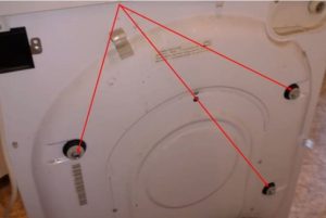 Cum se scoate șuruburile de transport pe o mașină de spălat Bosch