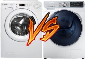 Mesin basuh mana yang lebih baik Candy atau Samsung