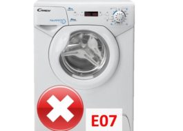 Błąd E07 w pralce Kandy
