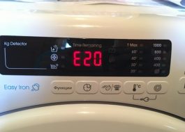 Fel E20 i Kandy tvättmaskin