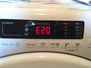 Erreur E20 dans la machine à laver Kandy