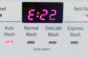 Error E22 in Kandy washing machine