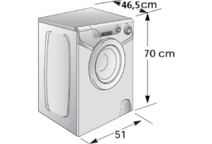 Димензије машине за прање веша слаткиша
