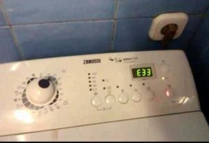 Error E33 in Zanussi washing machine
