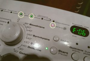 Error F06 in Whirlpool washing machine