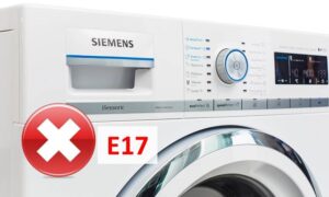 Klaida E17 Siemens skalbimo mašinoje