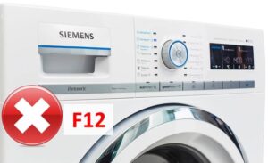 Chyba F12 v pračce Siemens