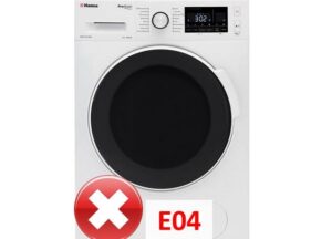 Erro E04 na máquina de lavar roupa Hansa